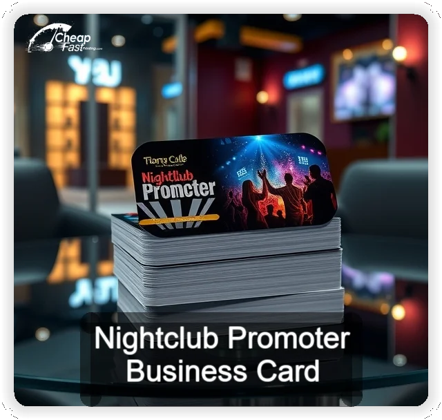 Nightclub Promoter business card design sample