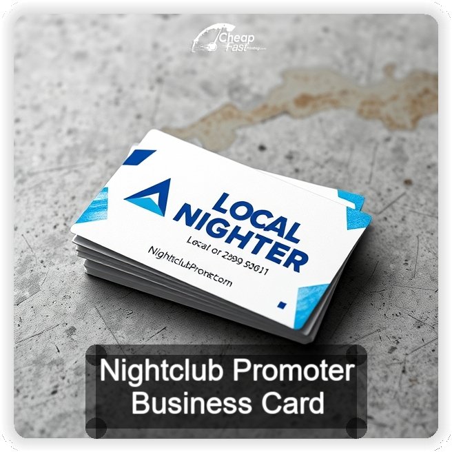 Nightclub Promoter business card design sample