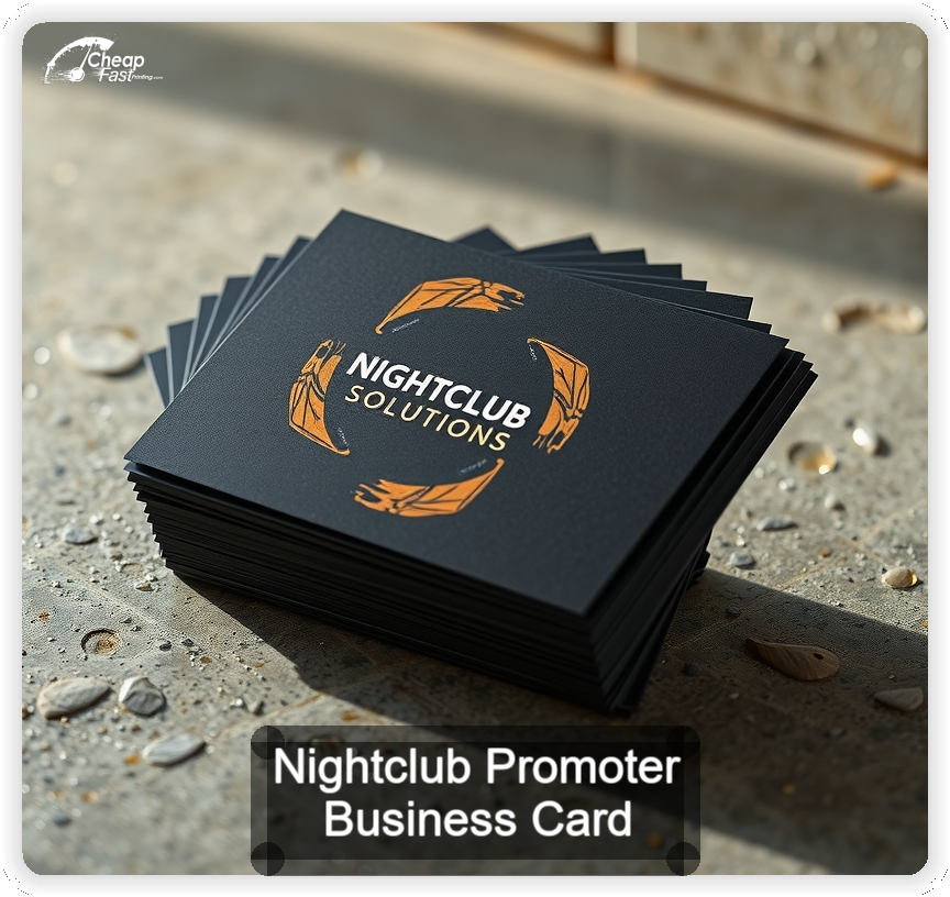 Nightclub Promoter business card design sample