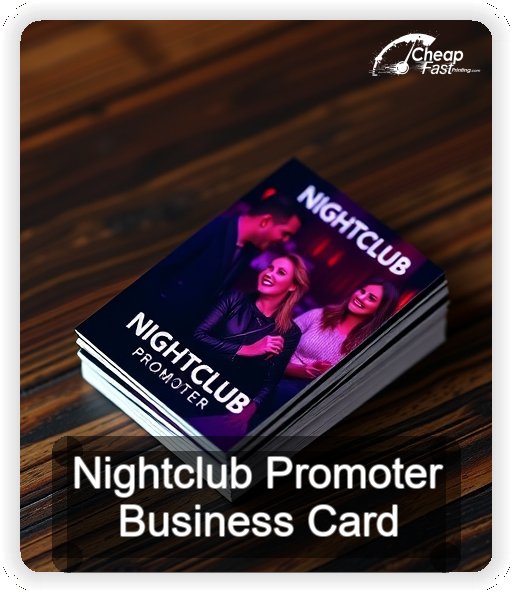 Nightclub Promoter business card design sample