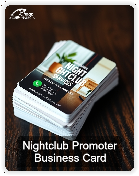 Nightclub Promoter business card design sample