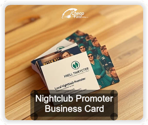 Nightclub Promoter business card design sample