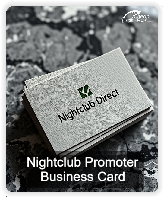 Nightclub Promoter business card design sample