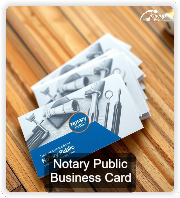Notary Public business card design sample