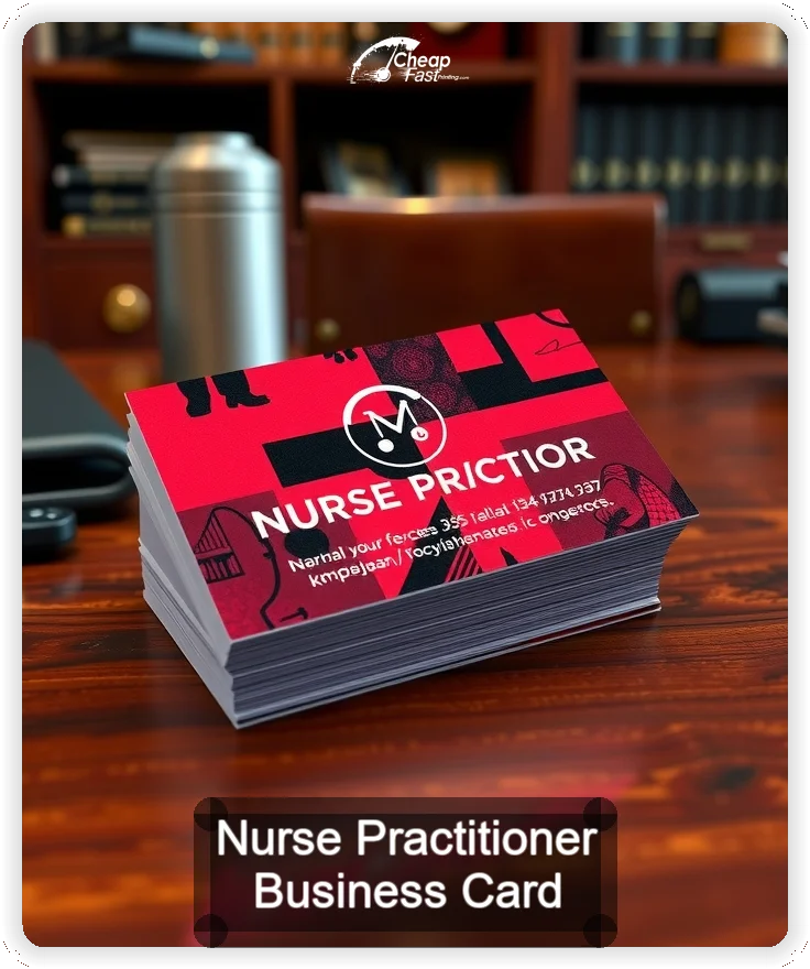 Nurse Practitioner business card design sample