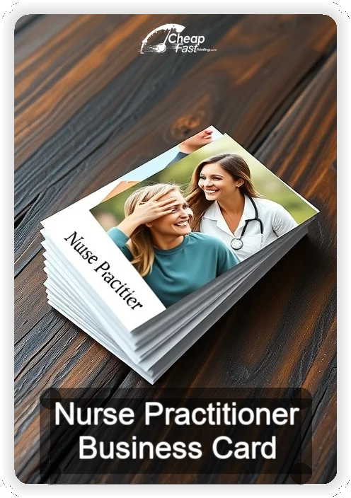 Nurse Practitioner business card design sample