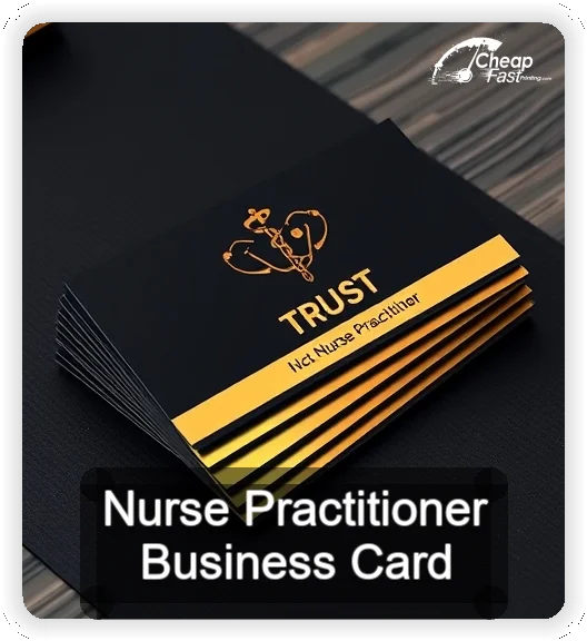 Nurse Practitioner business card design sample