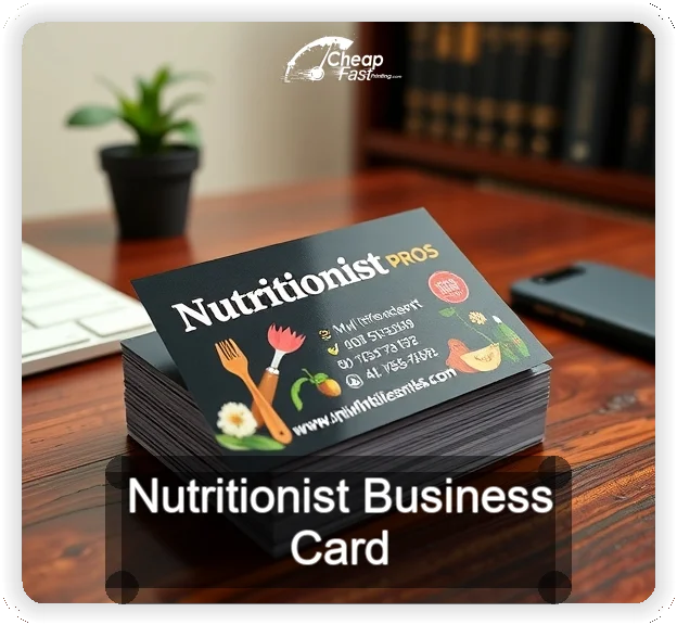 Nutritionist business card design sample
