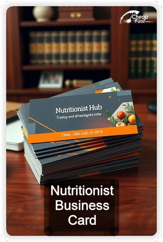 Nutritionist business card design sample