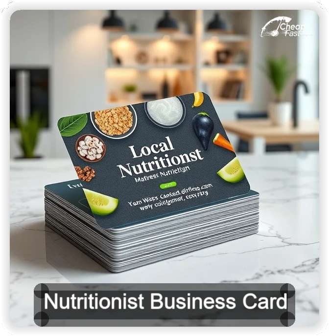 Nutritionist business card design sample