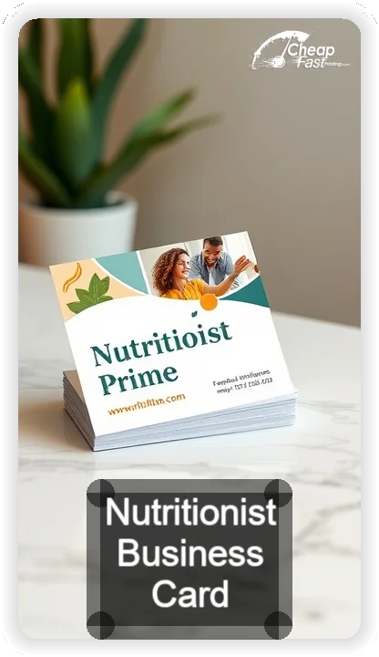 Nutritionist business card design sample