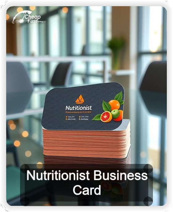 Nutritionist business card design sample