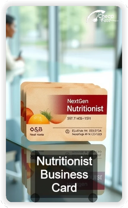 Nutritionist business card design sample