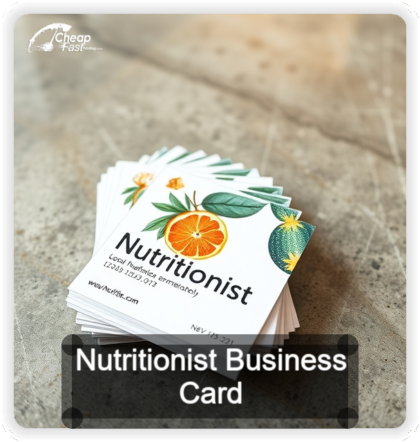 Nutritionist business card design sample