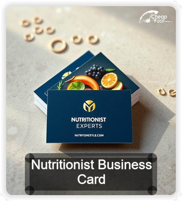 Nutritionist business card design sample