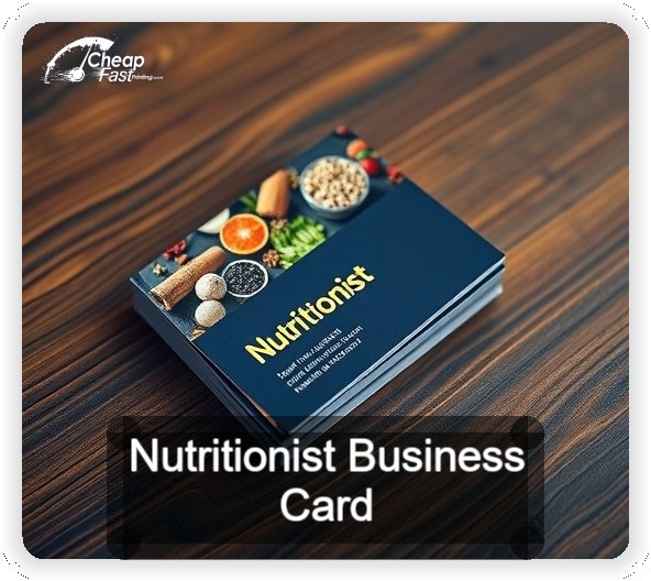 Nutritionist business card design sample