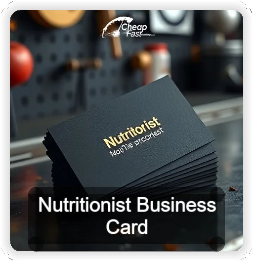 Nutritionist business card design sample