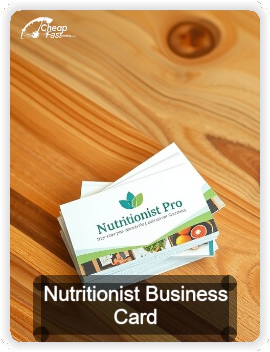 Nutritionist business card design sample
