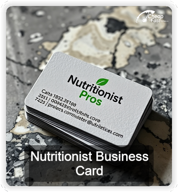 Nutritionist business card design sample