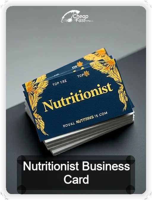 Nutritionist business card design sample