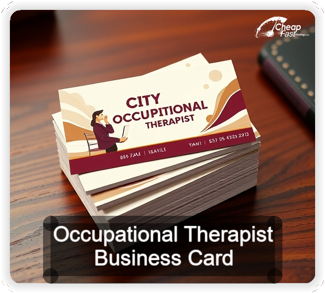 Occupational Therapist business card design sample