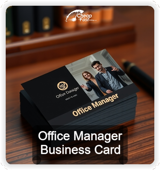 Office Manager business card design sample