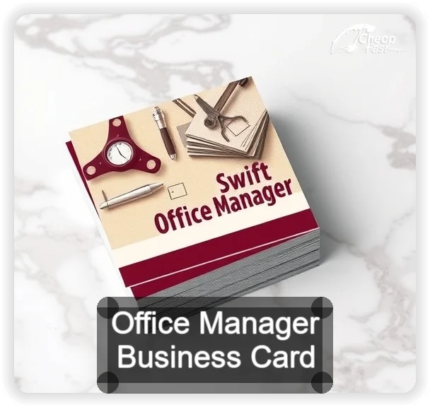Office Manager business card design sample