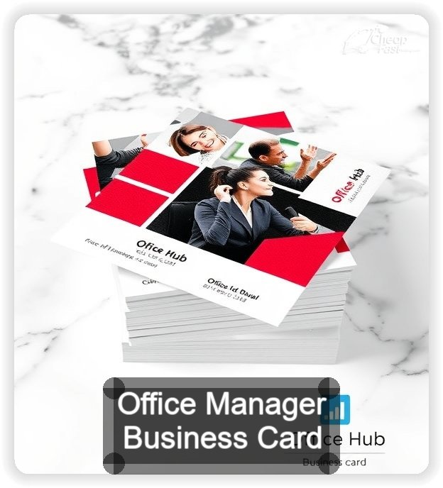 Office Manager business card design sample