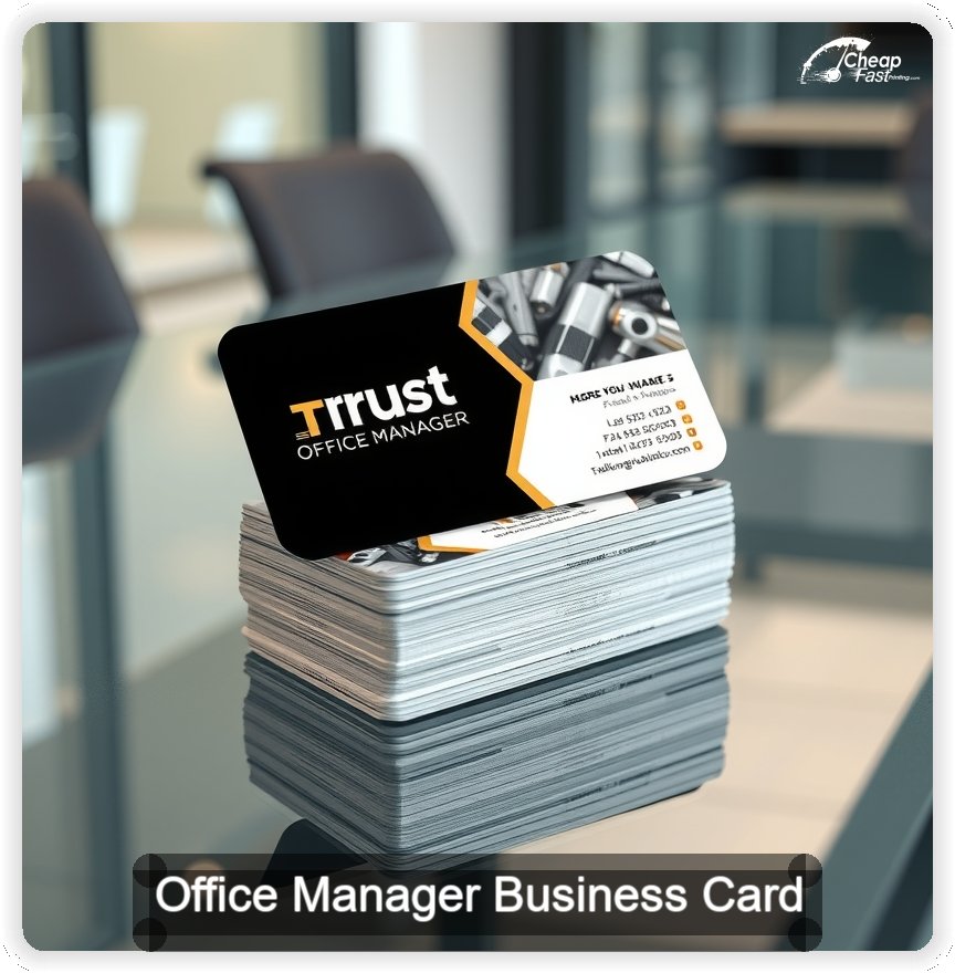 Office Manager business card design sample