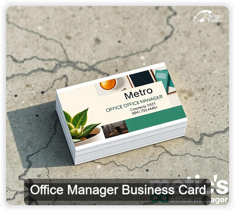 Office Manager business card design sample