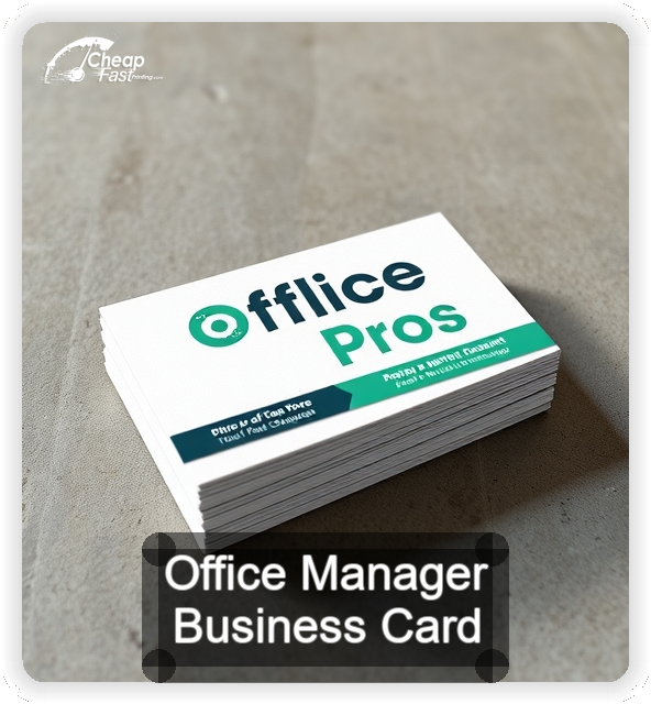 Office Manager business card design sample