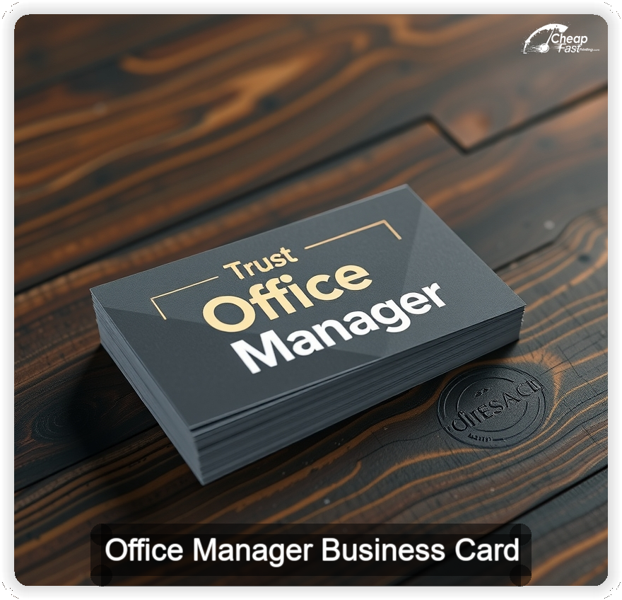 Office Manager business card design sample