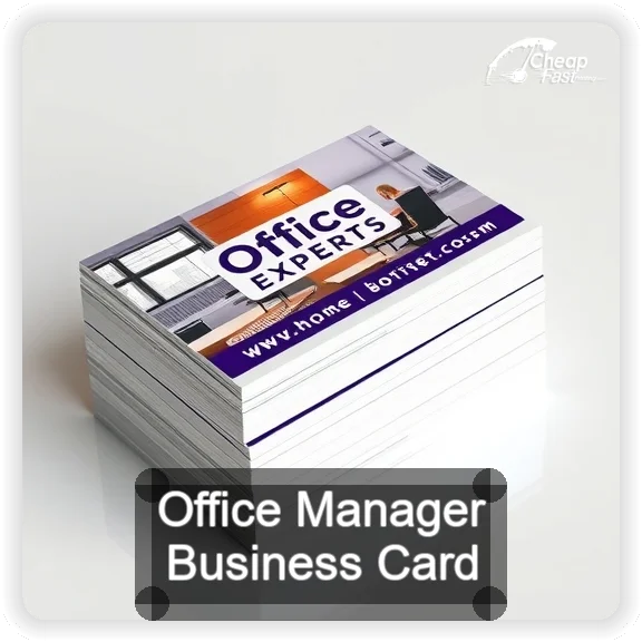 Office Manager business card design sample