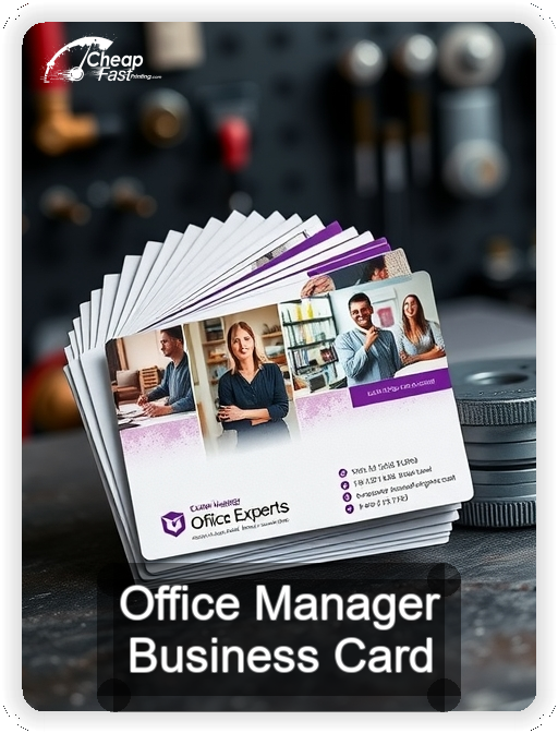 Office Manager business card design sample