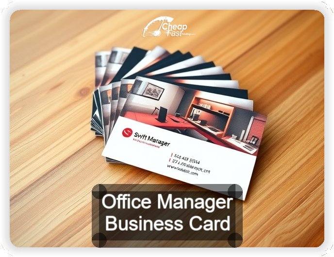 Office Manager business card design sample