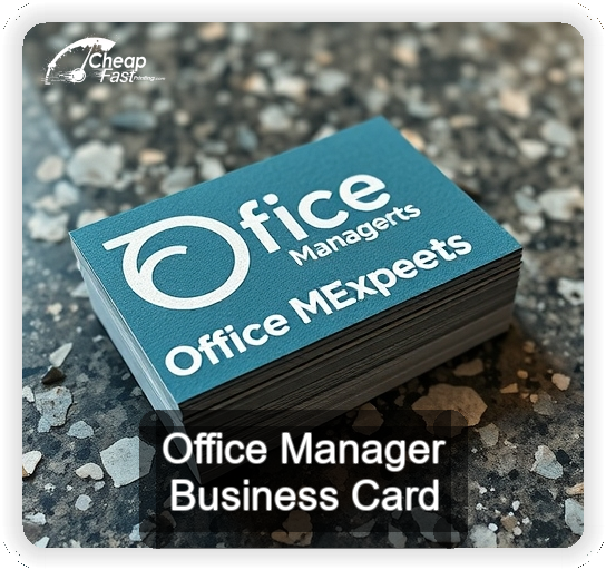Office Manager business card design sample