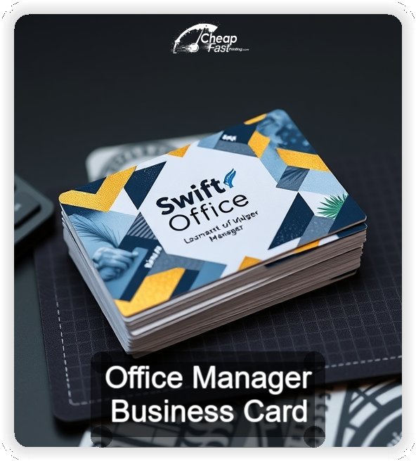 Office Manager business card design sample