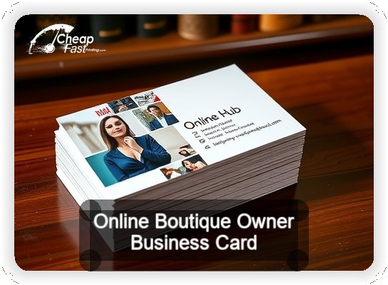 Online Boutique Owner business card design sample
