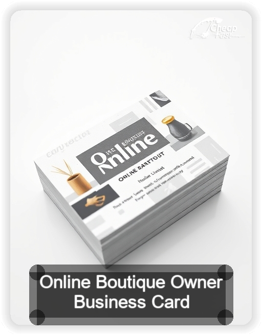 Online Boutique Owner business card design sample