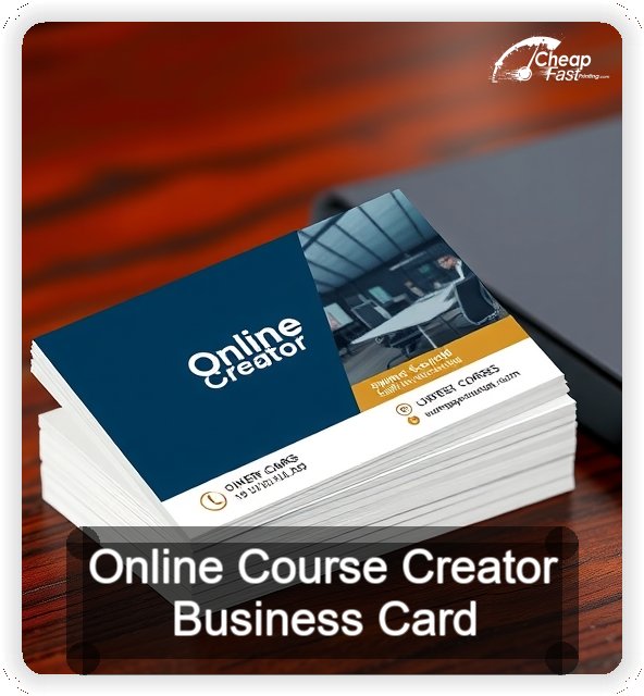 Online Course Creator business card design sample
