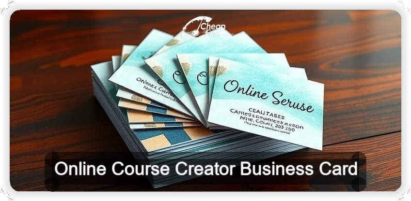 Online Course Creator business card design sample
