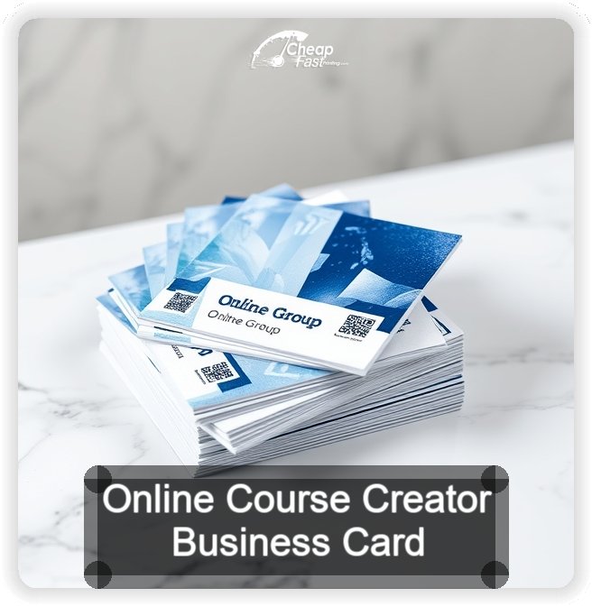 Online Course Creator business card design sample