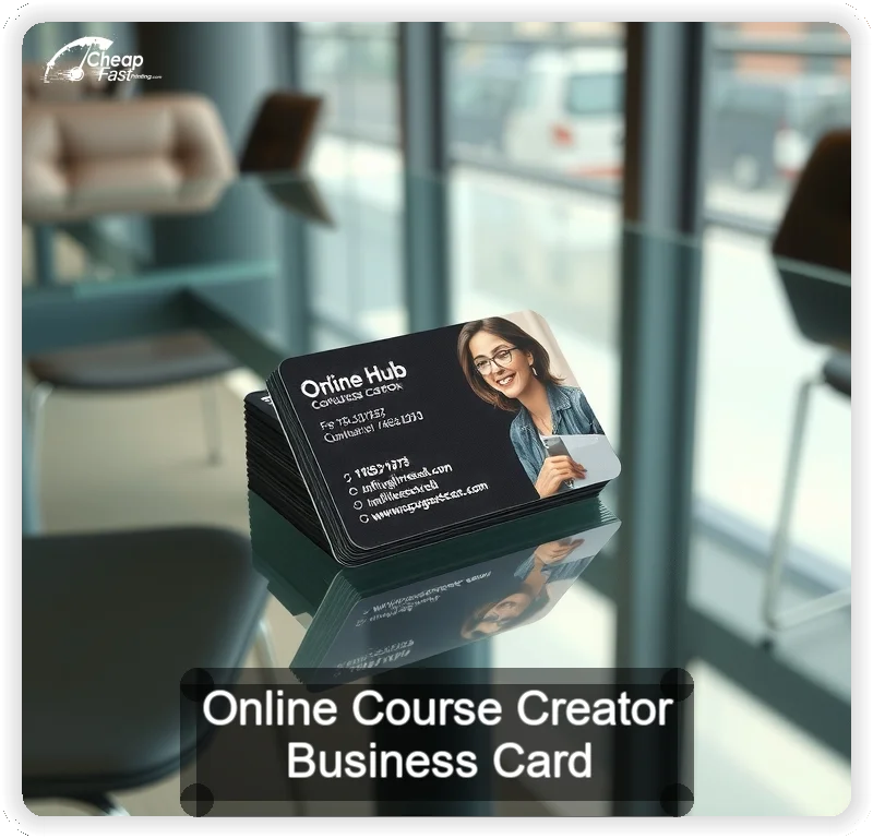Online Course Creator business card design sample