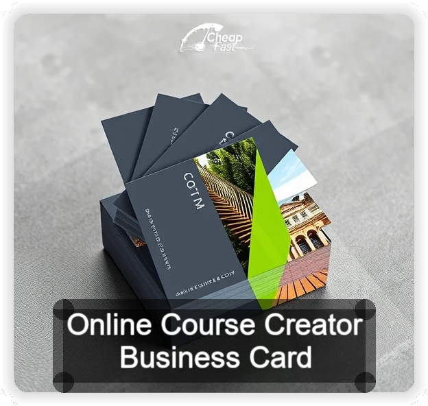Online Course Creator business card design sample