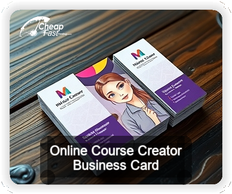 Online Course Creator business card design sample