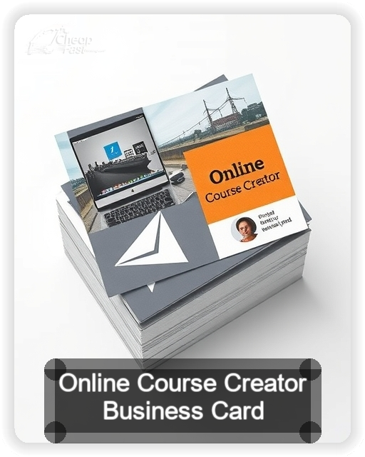 Online Course Creator business card design sample