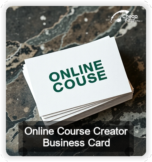 Online Course Creator business card design sample