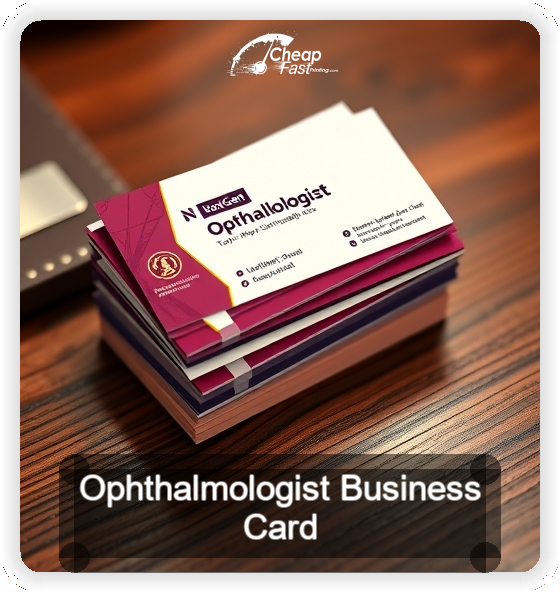 Ophthalmologist business card design sample