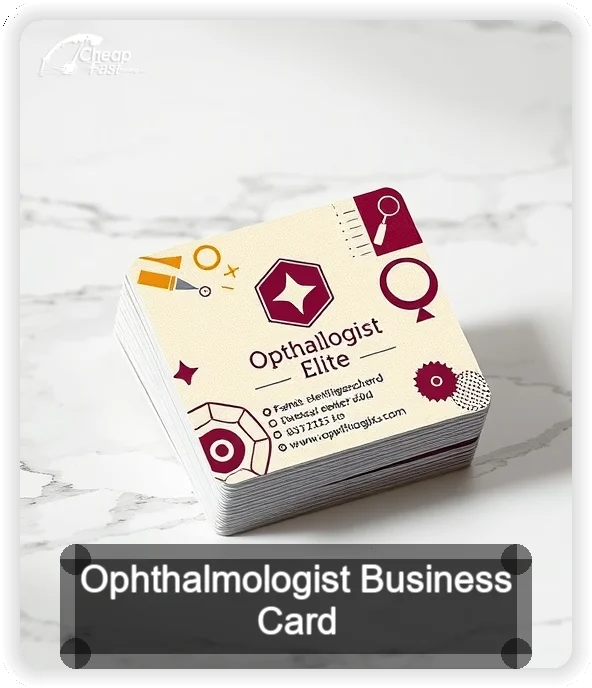 Ophthalmologist business card design sample