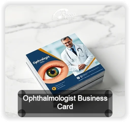Ophthalmologist business card design sample
